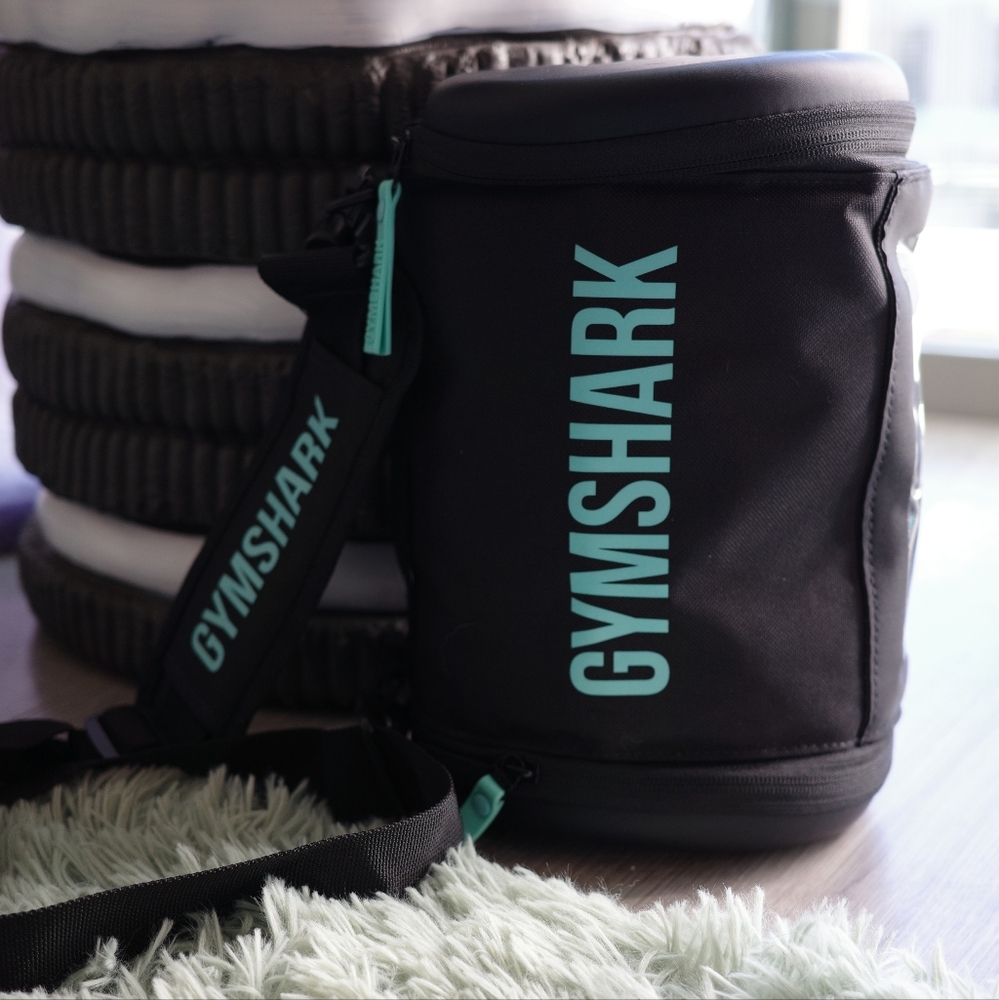 Gymshark Black and Teal Crossbody Bag